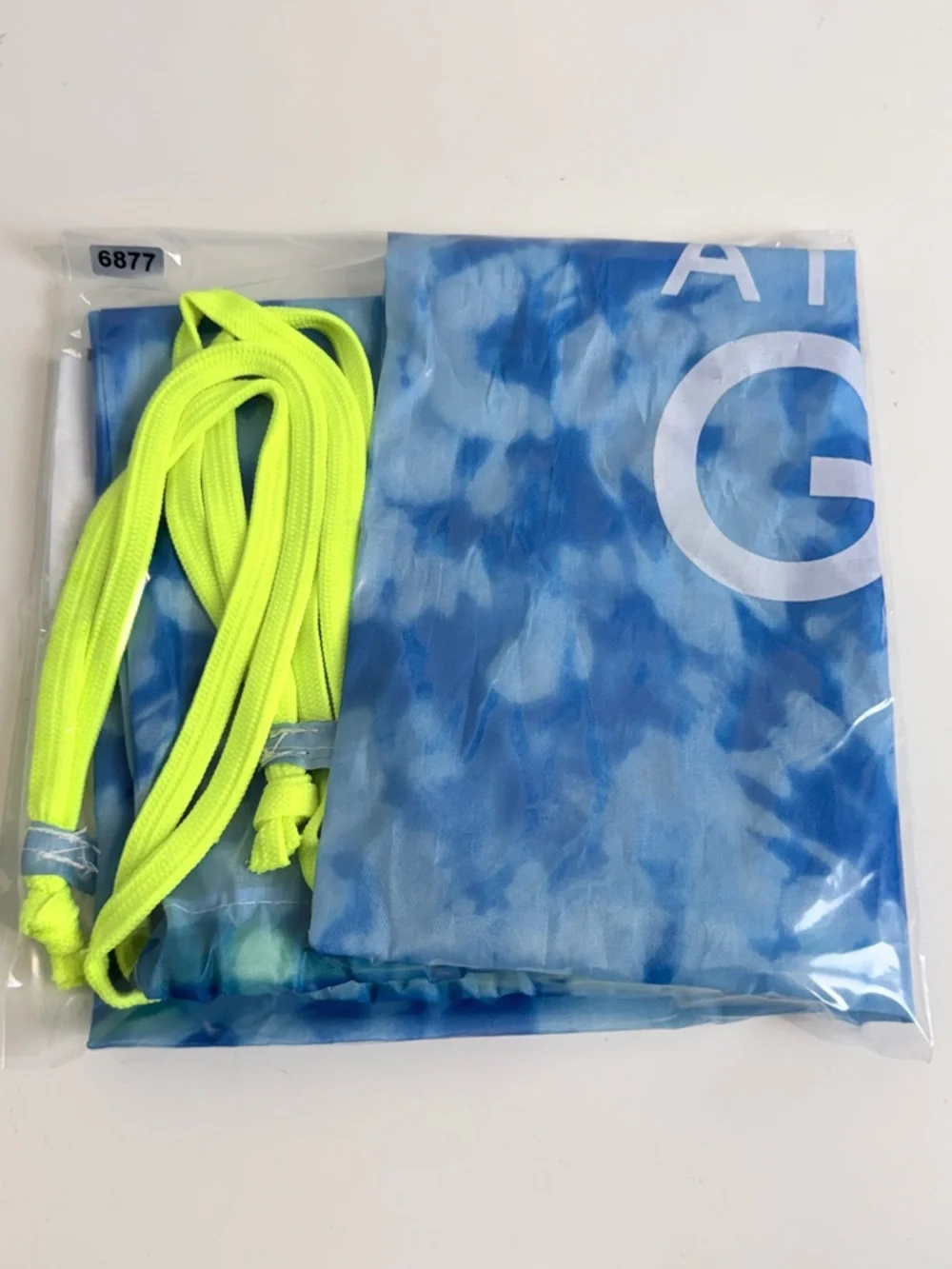 Athleta Girl Blue Tie-Dye Drawstring Backpack Bag
